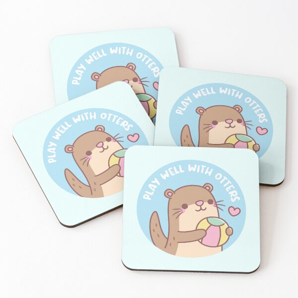 Item preview, Cute Little Otter Play Well With Otters Pun designed and sold by rustydoodle.