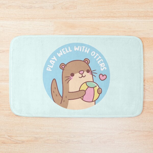 Item preview, Cute Little Otter Play Well With Otters Pun designed and sold by rustydoodle.