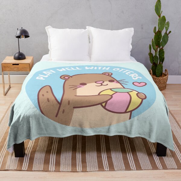 Item preview, Cute Little Otter Play Well With Otters Pun designed and sold by rustydoodle.