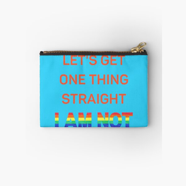 Item preview, Let's Get One Thing Straight I Am Not Red Letters Gay Joke For Pride Month In Blue designed and sold by LuckyKermit.
