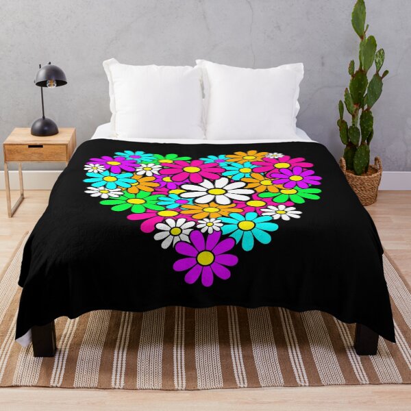 Item preview, Happy Daisy Heart, Flower Power 60's 70s Retro Vintage Hippie Gardening designed and sold by funnytshirtemp.