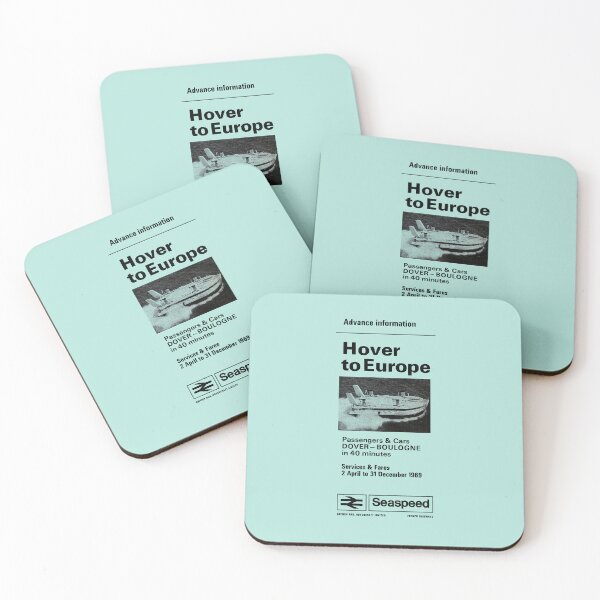 Item preview, HOVER TO EUROPE - HOVERCRAFT ADVERT designed and sold by ThrowbackAds.