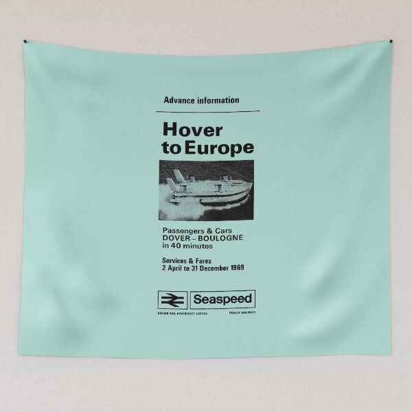 Item preview, HOVER TO EUROPE - HOVERCRAFT ADVERT designed and sold by ThrowbackAds.