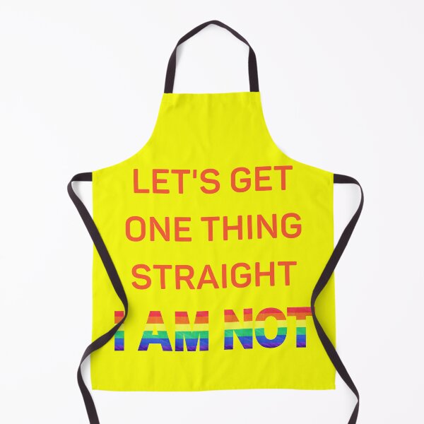 Item preview, Let's Get One Thing Straight I Am Not Red Letters Gay Joke For Pride Month In Yellow designed and sold by LuckyKermit.