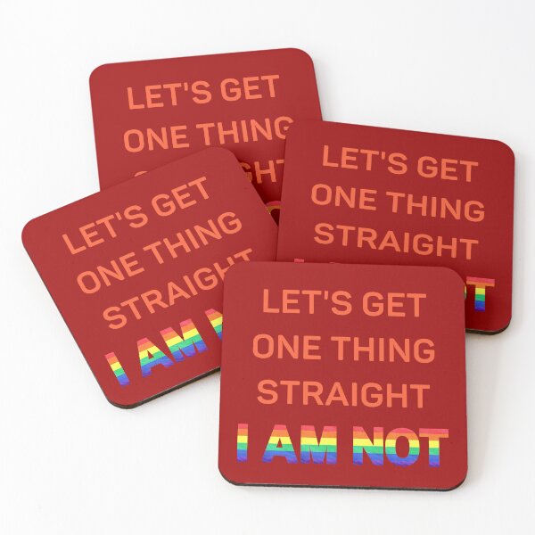Item preview, Let's Get One Thing Straight I Am Not Red Letters Gay Joke For Pride Month In Dark Red designed and sold by LuckyKermit.