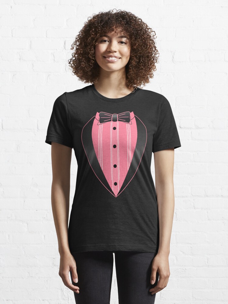 Tuxedo T-Shirt Skull Halloween Prom Bowtie Vintage Women's T-Shirt