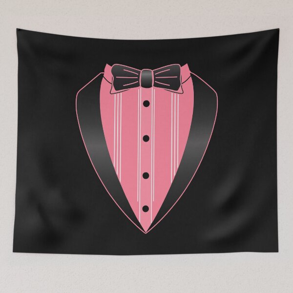 Item preview, Pink Tuxedo Bow Tie Funny Party Costume Concert Humor Vintage Tux Outfit  designed and sold by alenaz.