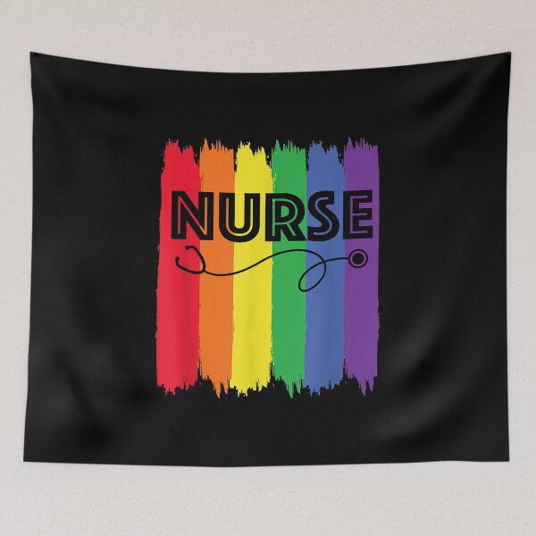 Item preview, Nurse lgbt rainbow registered nursing rn gay pride flag designed and sold by DanielPenington.