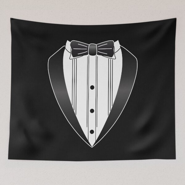 Item preview, Black and White Tuxedo Bow Tie Funny Party Humor Concert Retro Tux Outfit  designed and sold by alenaz.