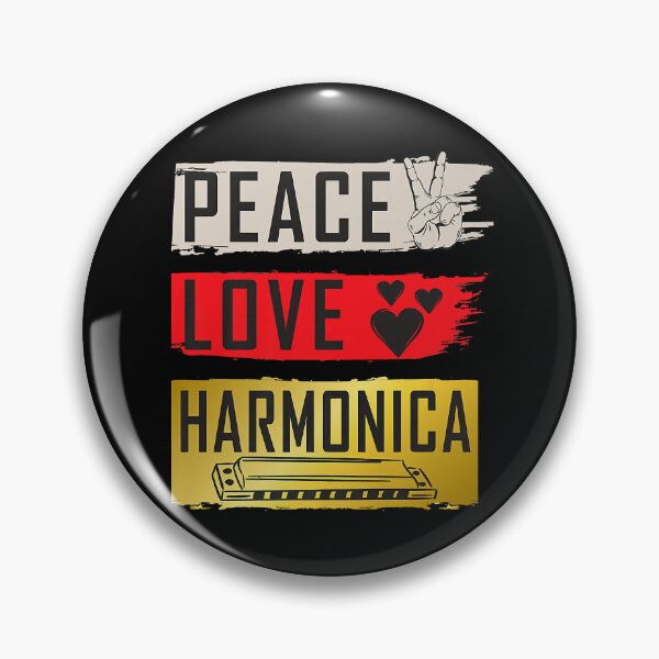 Item preview, Peace love harmonia music instrument harmonica player designed and sold by DanielPenington.