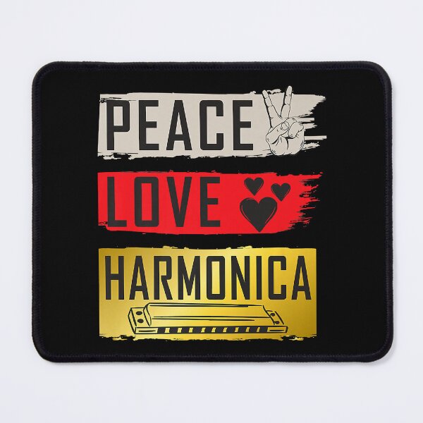 Item preview, Peace love harmonia music instrument harmonica player designed and sold by DanielPenington.