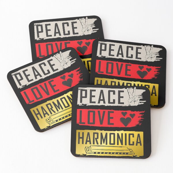 Item preview, Peace love harmonia music instrument harmonica player designed and sold by DanielPenington.