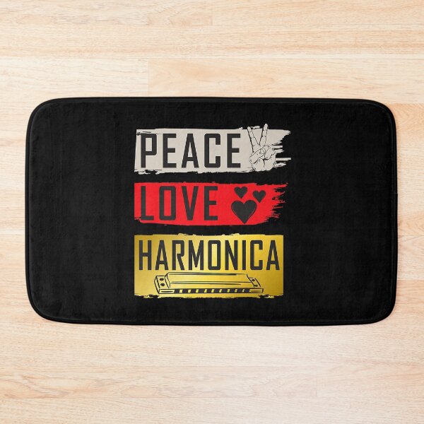 Item preview, Peace love harmonia music instrument harmonica player designed and sold by DanielPenington.