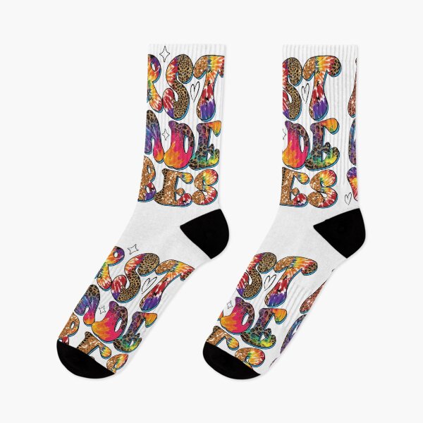 Item preview, Back To School First Grade Vibes Teachers Students Tie Dye Leopard designed and sold by GravitiTees.