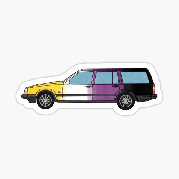 Volvo 940 Nonbinary Edition Sticker For Sale By Doerpnation Redbubble