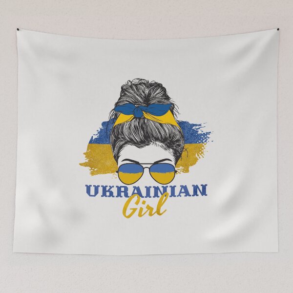 Item preview, Messy Ban Sunglasses Ukrainian Girl Patriotic Ukraine Pride  designed and sold by alenaz.