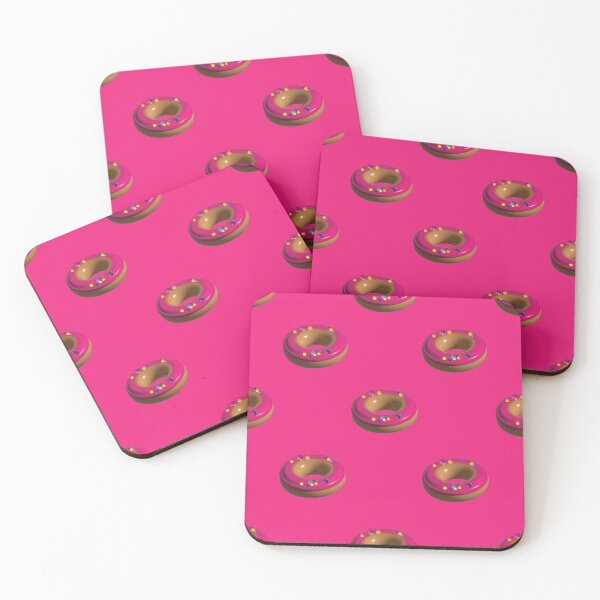 Item preview, Glazed donuts, pink field  designed and sold by nadica.
