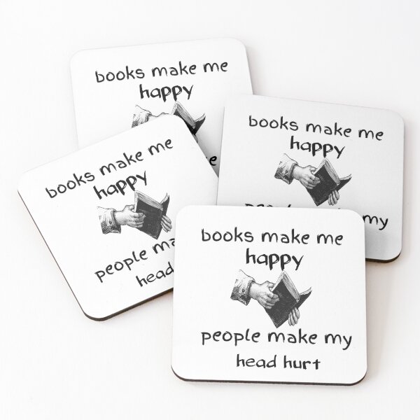 Item preview, Books make me happy people make my Head hurt t-shirt designed and sold by Itaxi.