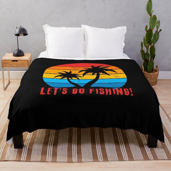 Item preview, Let's Go Fishing - Vintage Tropical Sunset, I Love Fishing designed and sold by Sun Sand & Sea Art.