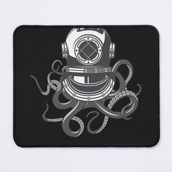 Item preview, Scuba diver helmet octopus grunge vintage designer style designed and sold by PhillipCole.