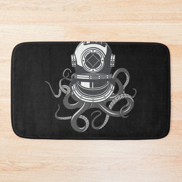 Item preview, Scuba diver helmet octopus grunge vintage designer style designed and sold by PhillipCole.