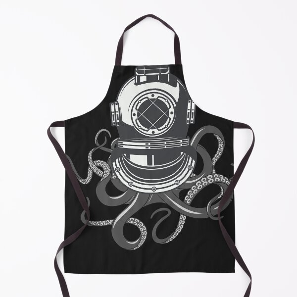 Item preview, Scuba diver helmet octopus grunge vintage designer style designed and sold by PhillipCole.