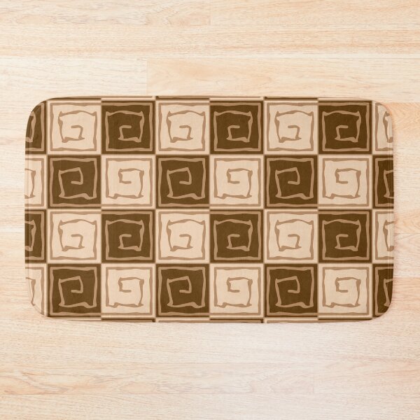 Item preview, Brown square spirals pattern designed and sold by MinEkkoArt.