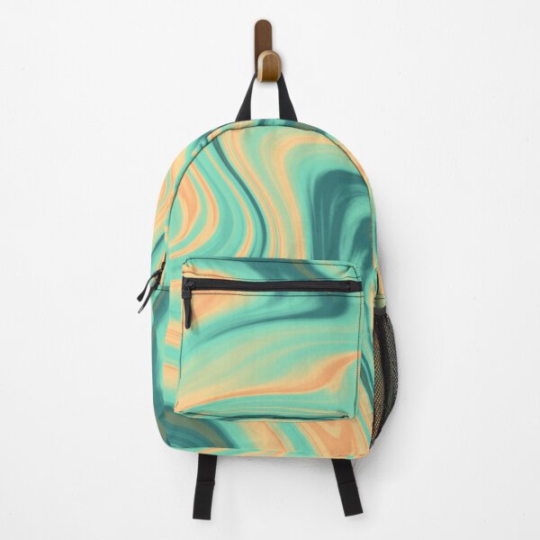 Item preview, Peach and Teal Liquid Swirl designed and sold by Saanis.