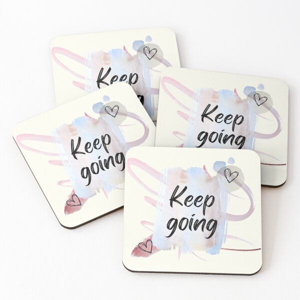 Item preview, Keep Going Inspirational Motivational Quote | Purple Pink Pastel Watercolour: designed and sold by LifeAndWonder.