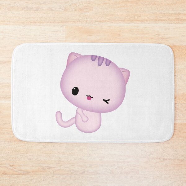 Item preview, Pink Winking Kawaii Cat designed and sold by darklanterndsn.