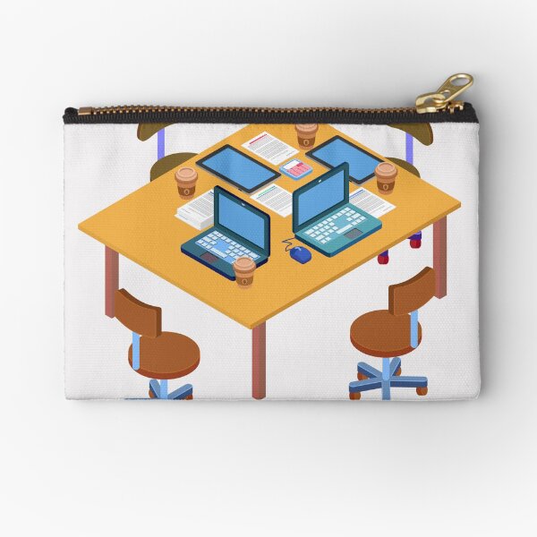 Item preview, Office Workplace. Modern Workspace. Business Meeting. Team Working. Work Process. Isometric Concept. Laptop, Computer, Tablet designed and sold by ivector.