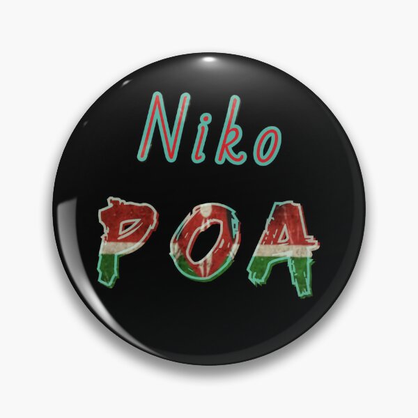 Item preview, How to say im fine in Swahili .NIKO POA KENYAN DESIGN WITH KENYAN FLAG COLORS designed and sold by JIMMYKIVUTI.