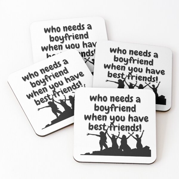 Item preview, who needs a bf when you have best friends :Friendship day Quote designed and sold by Delightandarts.