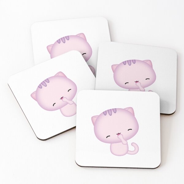 Aperçu de l'œuvre Kawaii chat timide créée et vendue par darklanterndsn.
