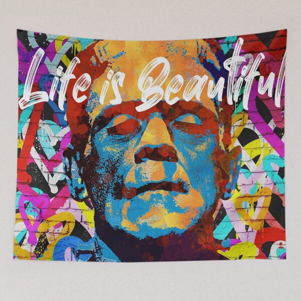 Item preview, Frankenstein Life is Beautiful pop art designed and sold by Stephen Chambers / The Pop Art Factory.