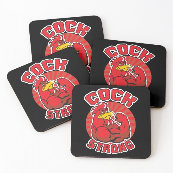 Item preview, Cock Strong - Funny Muscular Chicken Pun Workout designed and sold by gohanflex.