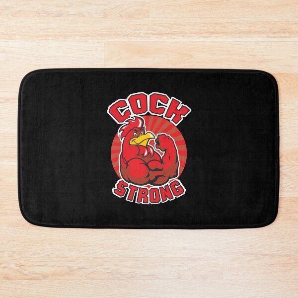 Item preview, Cock Strong - Funny Muscular Chicken Pun Workout designed and sold by gohanflex.