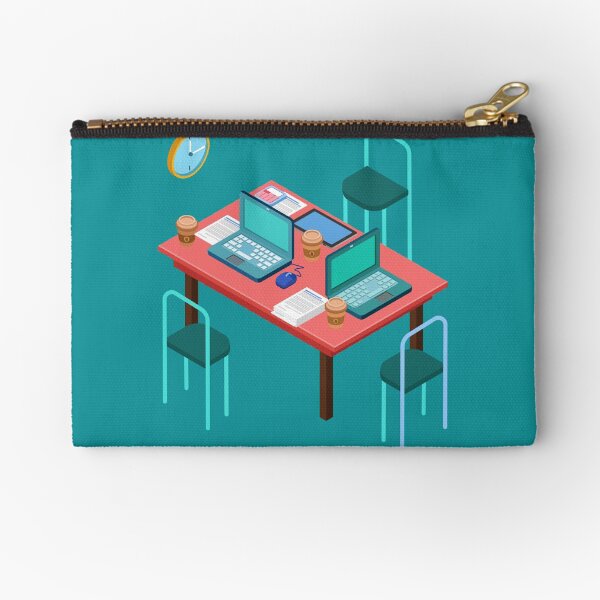 Item preview, Office Workplace. Modern Workspace. Business Meeting. Team Working. Work Process. Isometric Concept. Laptop, Computer, Tablet designed and sold by ivector.