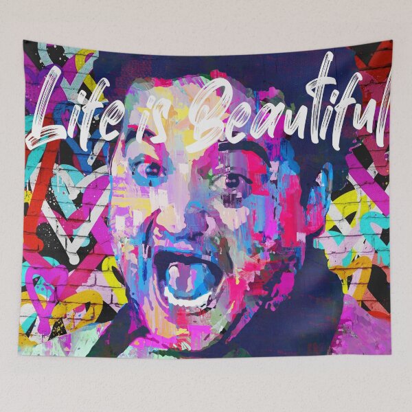 Item preview, Belushi Life is Beautiful pop art designed and sold by Stephen Chambers / The Pop Art Factory.