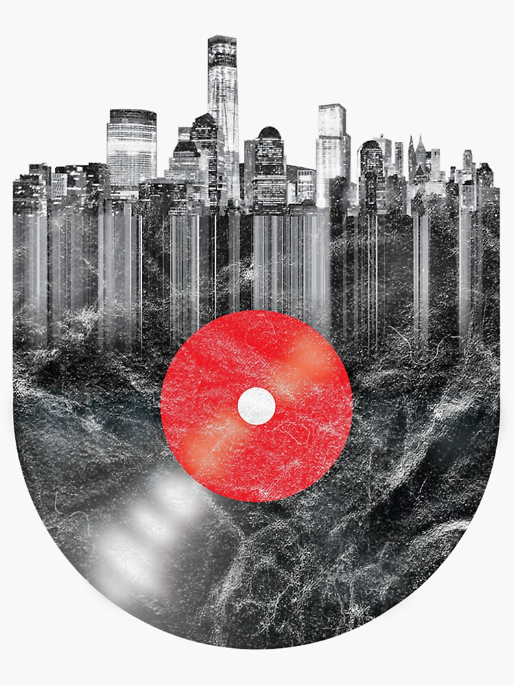 New York City Skyline Vinyl Record Nyc T-Shirt & Design New York City Skyline Vinyl Record Nyc T-Shirt & Design