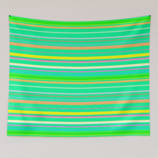 Item preview, Multi color lines | multi color green line pattern designed and sold by lausn.
