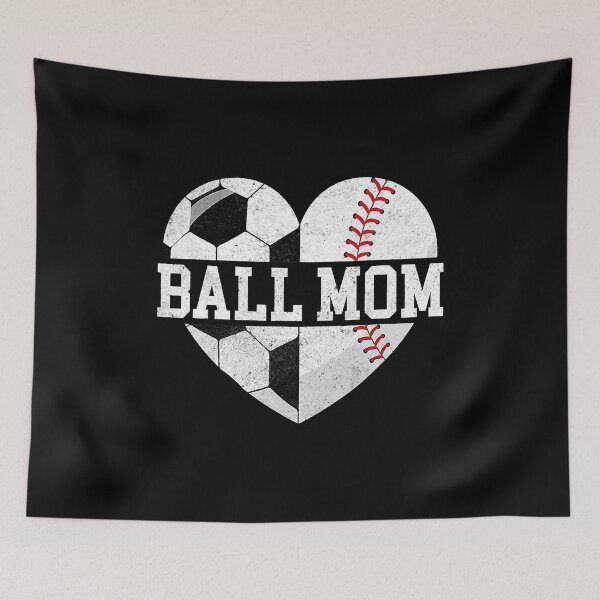 Item preview, Ball Mom Heart Funny Baseball Soccer Mom designed and sold by MichelSorour.