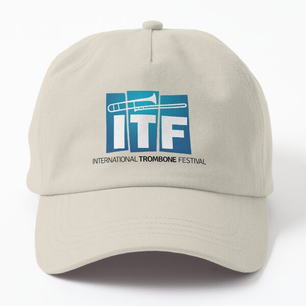 Item preview, ITF hats, bags, socks, shirts & cushions designed and sold by International Trombone Festival.