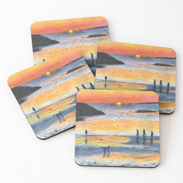 Item preview, A Sunset Walk on Porth Diana designed and sold by LymphomaLass.
