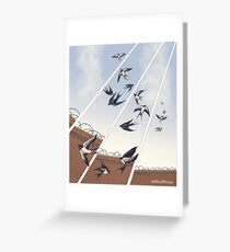 swallows in full company strength Greeting Card