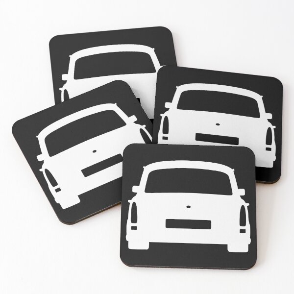 Item preview, Trabant 601S rearview white silhouette designed and sold by EdimDesign.