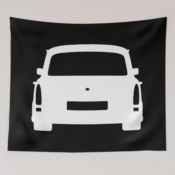 Item preview, Trabant 601S rearview white silhouette designed and sold by EdimDesign.