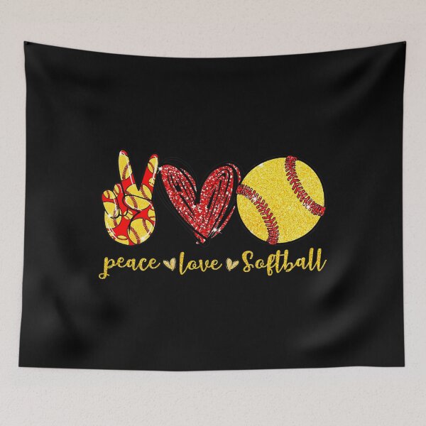 Item preview, Peace Love Softball Cute Softball Lovers Gifts designed and sold by devoteddoubt112.
