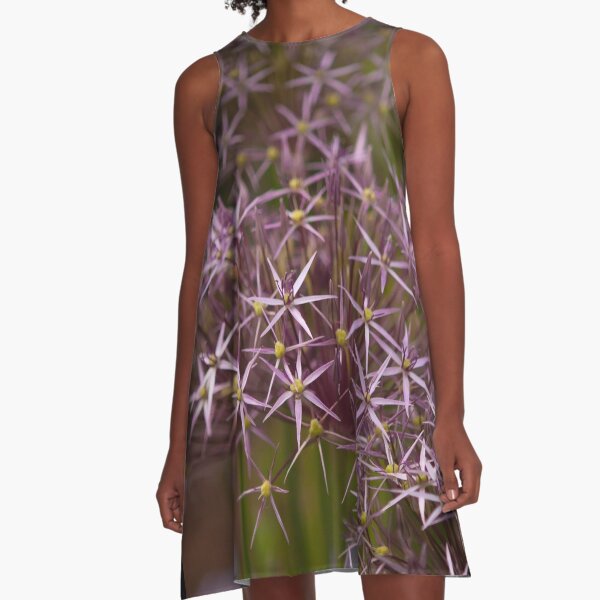 Allium Summer Flowers A-Line Dress
