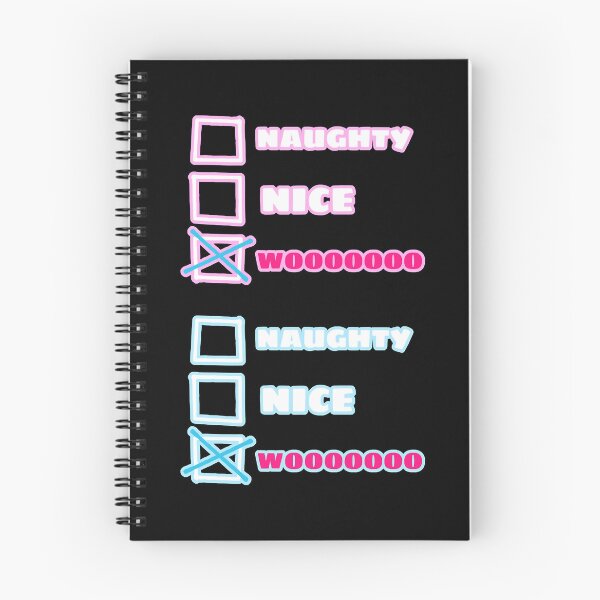 Item preview, Naughty Nice Wooooooo Funny Quote designed and sold by BoyOhBoyGift.